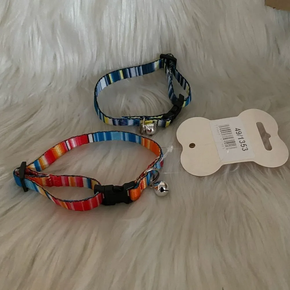 COPY - Tribal Breakaway Cat Collar with Bell 2 PCS Aztec Pattern Safety Collars